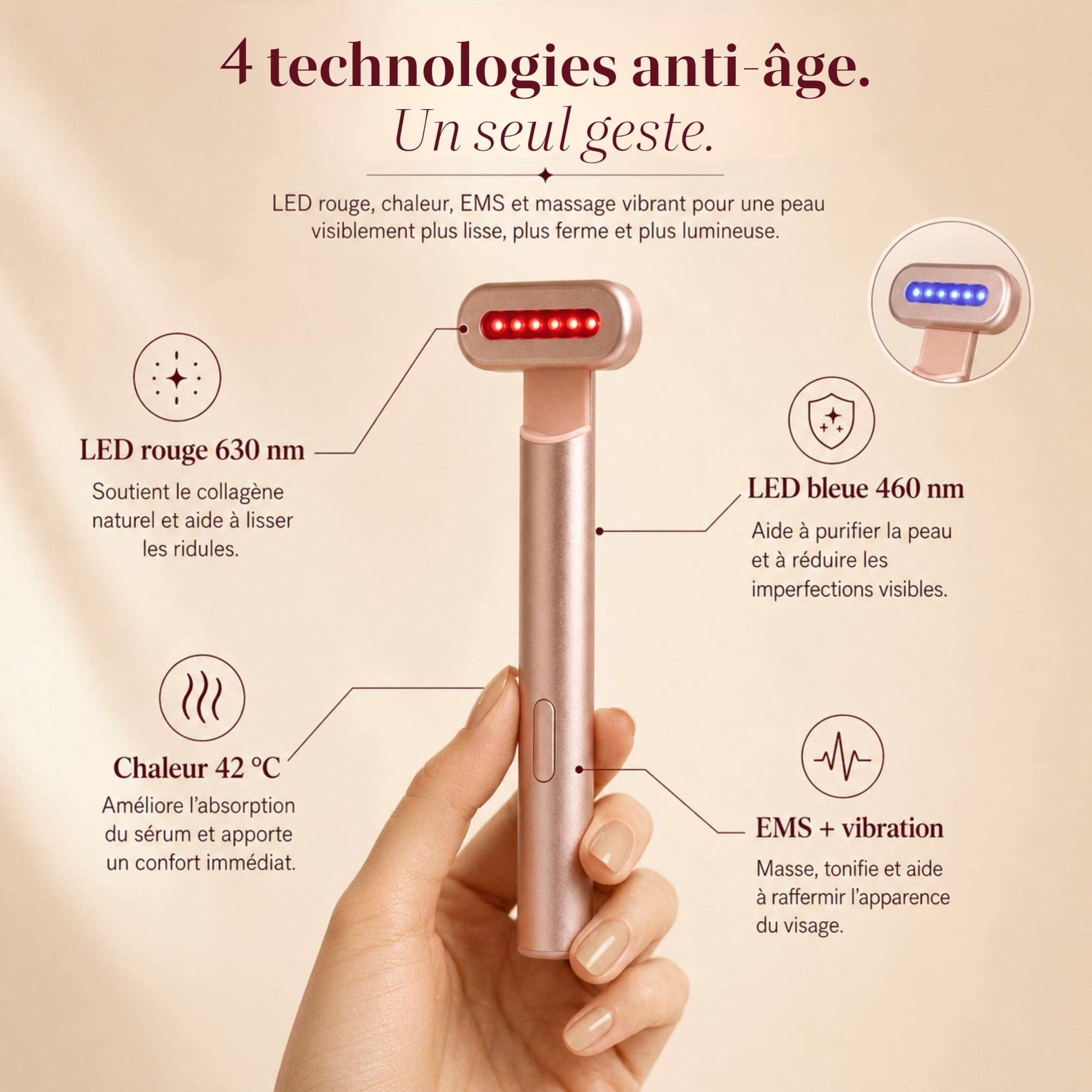 Auréa™ Precision LED Skincare Wand